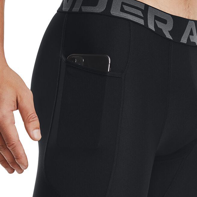 UA HG Armour Long Shorts, Black