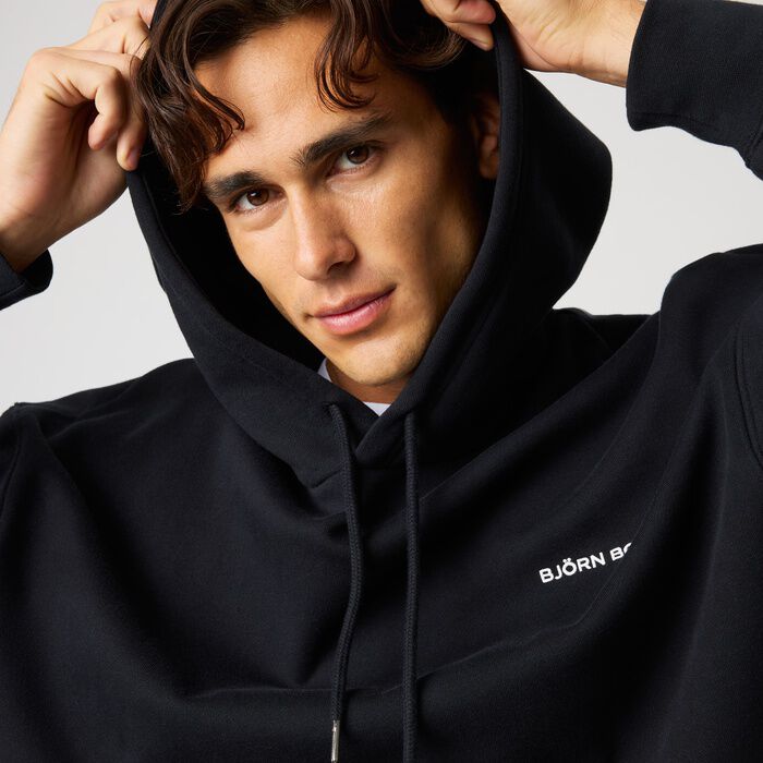 Borg Oversized Hettegenser Svart