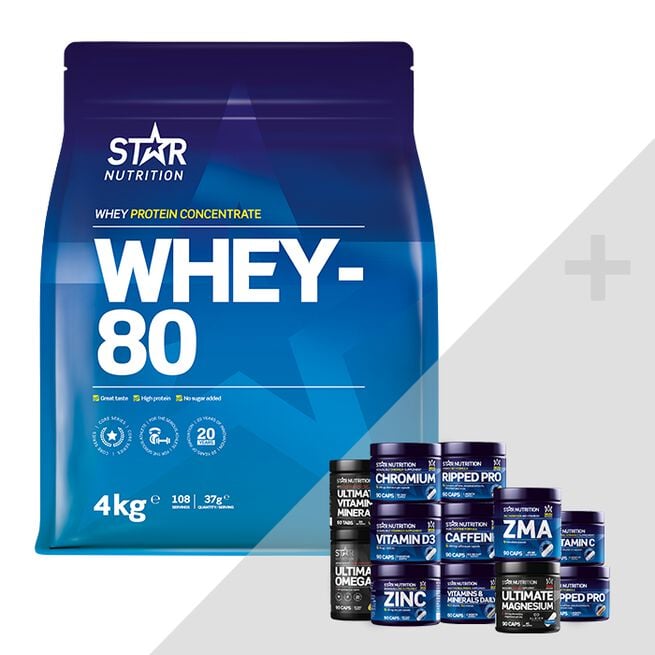 Whey-80, 4 kg + Bonus Products!
