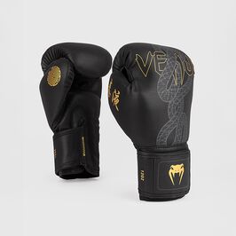 Venum Serpenti Boxing Gloves Black/Silver/Gold, 10oz  Serpenti Boksehansker Svart Sølv Gull