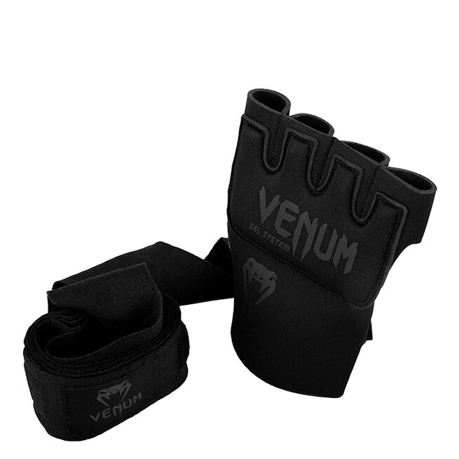 Venum Kontact Gel Glove Wraps, Black/Black