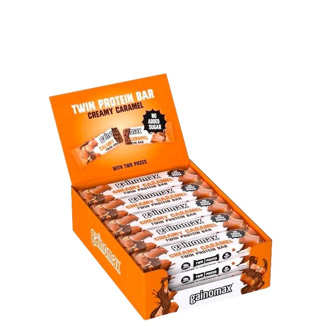 Kjop 15 X Gainomax Twin Protein Bar 2 X 25 G Caramel Gymgrossisten No