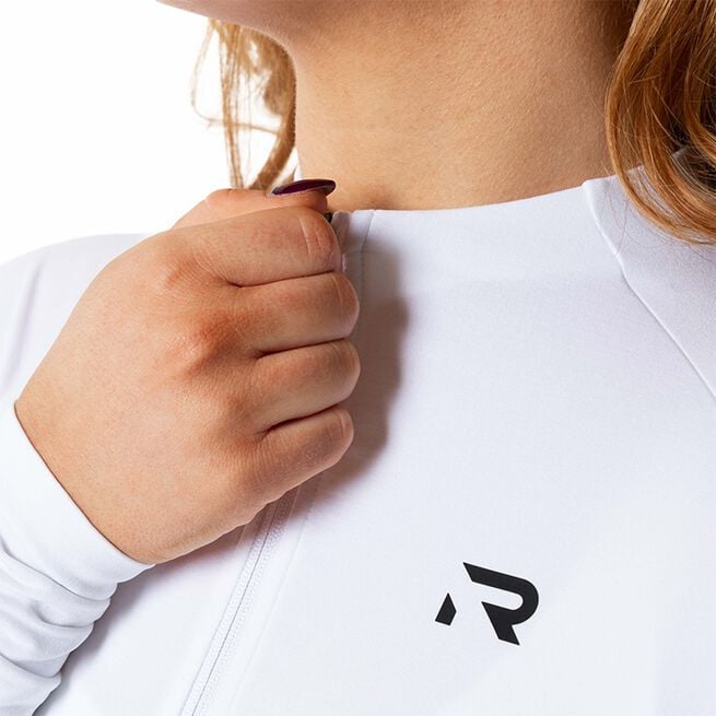 Prime Zip Langermet Trøye Hvit