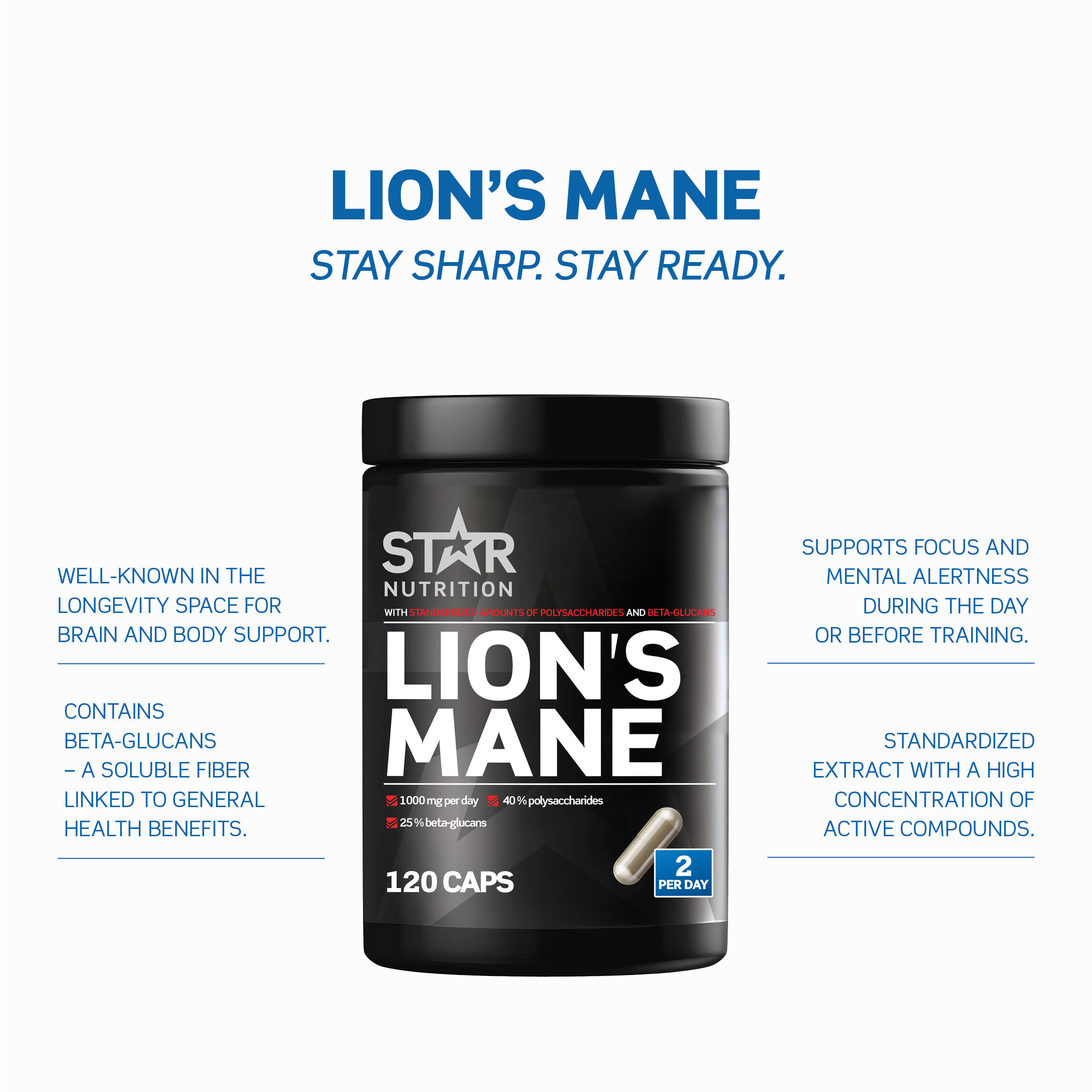 Lion's Mane 120 kapsler