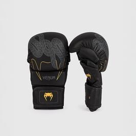 Venum Serpenti Sparring Gloves Black/Silver/Gold, L-XL  Serpenti Sparringshansker Svart Sølv Gull