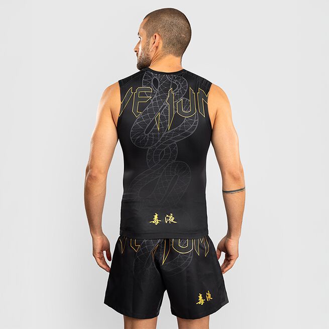 Serpenti Rashguard Ermeløs Svart Sølv Gull
