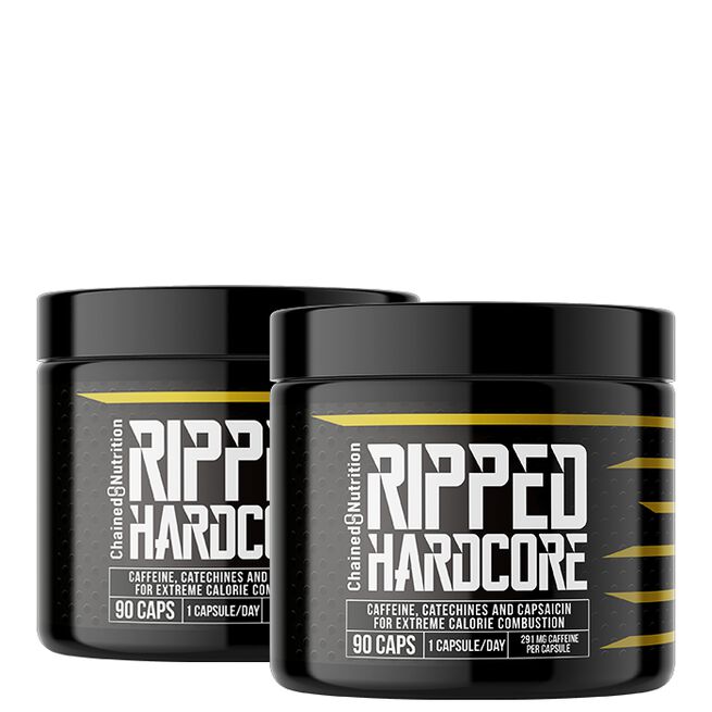 2 x Ripped Hardcore Fettforbrenner 90 kapsler