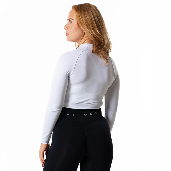 Prime Zip Langermet Trøye Hvit