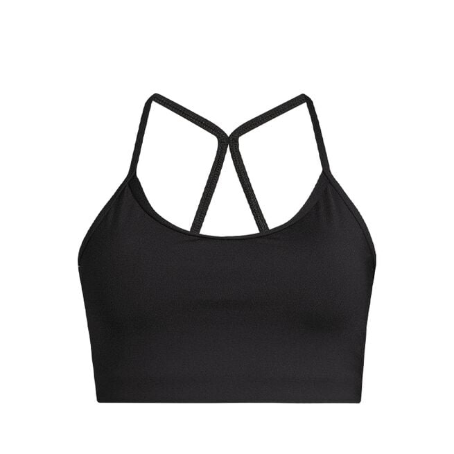 Sleek Strappy Sports Bra, Black