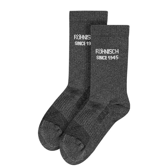 2-pack Logo Socks, Dark Grey Melange