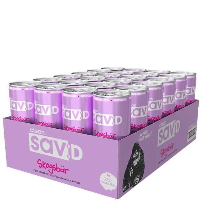 24 x Clean sav:D, 330 ml Skogsbär