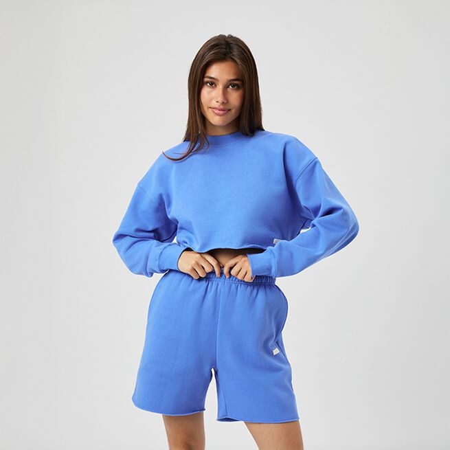 Studio Oversized Croppet Sweatshirt Marineblå