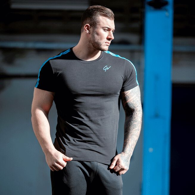 Chester T-Shirt, Black/Blue