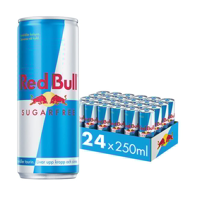 24 x Red Bull Energidrikk, 250 ml, Sukkerfri Original