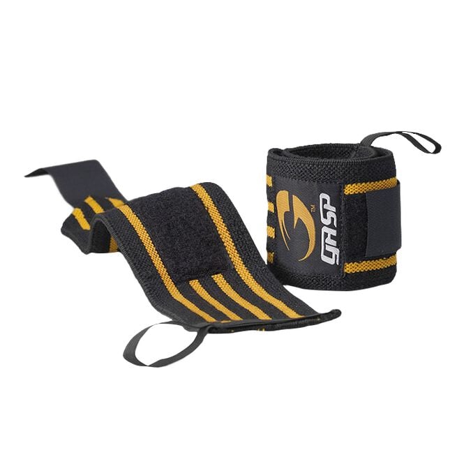 Hardcore Wrist Wraps, Black/Yellow 