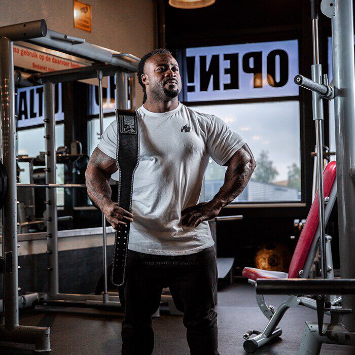 4 Inch Polstret L&oslash;ftebelte L&aelig;r Svart