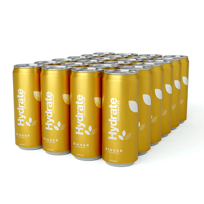 24 x Hydrate Kullsyreholdig Kokosvann Brett 330 ml original