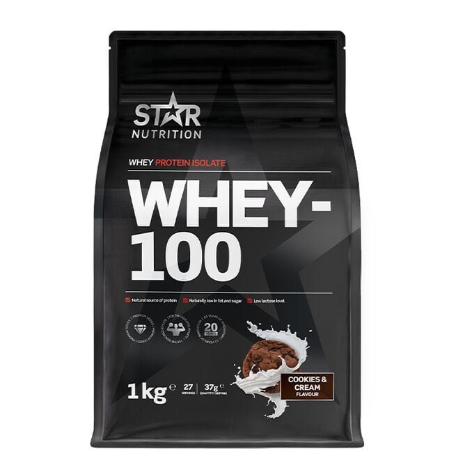 Whey-100 Myseprotein 1 kg Cookies and Cream
