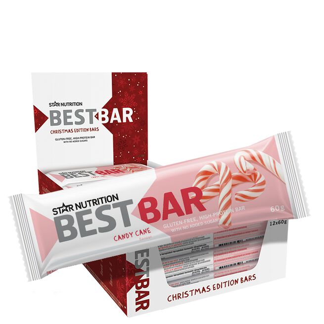 12 x Best Bar, 60 g, Polkagris - Christmas Edition! (soft) 