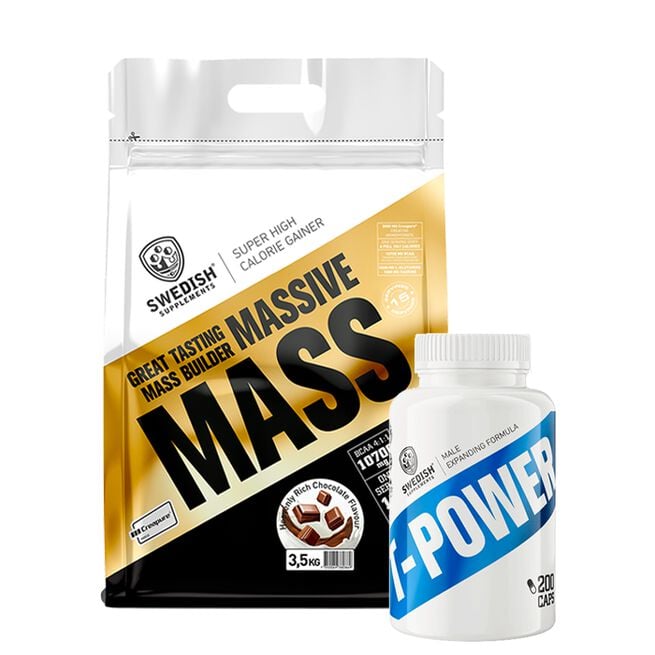 Massive Mass Gainer 3,5 kg + T-Power Testo 200 Kapslar