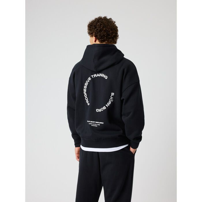 Borg Oversized Hettegenser Svart