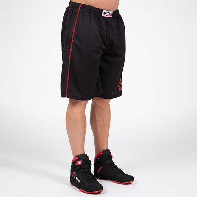 Wallace Mesh Shorts, Black/Red
