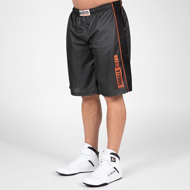 Wallace Mesh Shorts, Grey/Orange