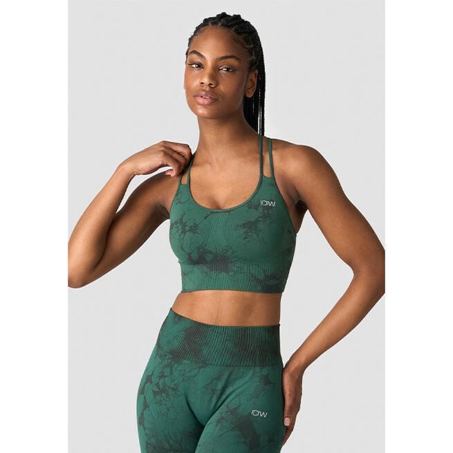 Define Seamless Tie Dye Sport-BH Grønn