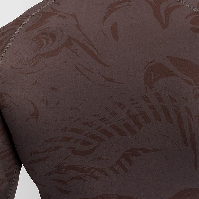 UFC Fusion Men's Performance Long Sleeve Rashguard Earthen Brown