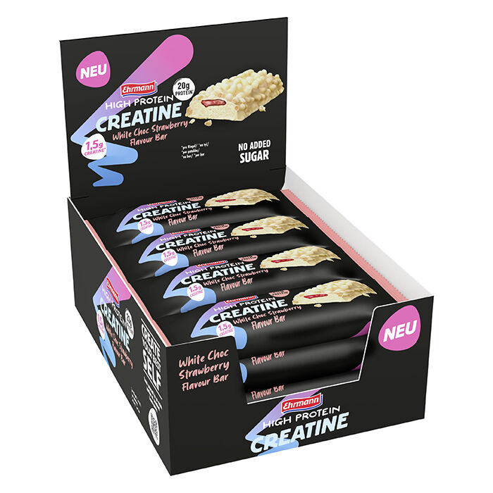 12 x Ehrmann High Protein Creatine Bar 60 g white_choc_strawberry