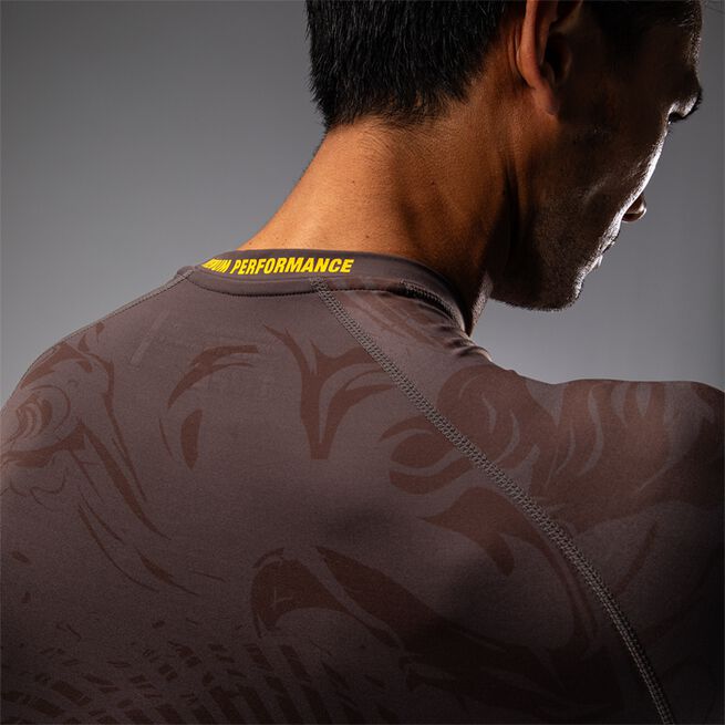 UFC Fusion Men's Performance Long Sleeve Rashguard Earthen Brown