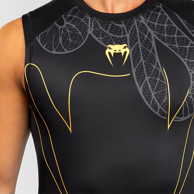 Serpenti Rashguard Ermeløs Svart Sølv Gull