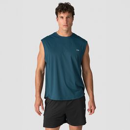 Stride Sleeveless T-shirt, Dark Dusty Teal, M  Stride Ermeløs T-skjorte, Mørk Blågrønn