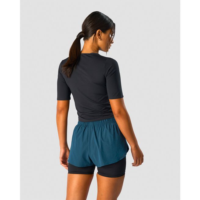 Charge Cropped Mid Sleeve Wmn, Black