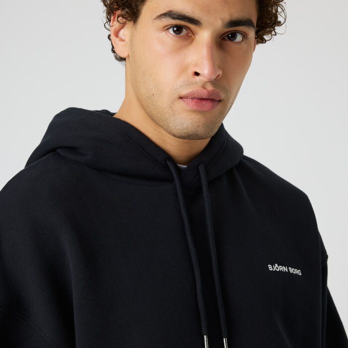 Borg Oversized Hettegenser Svart