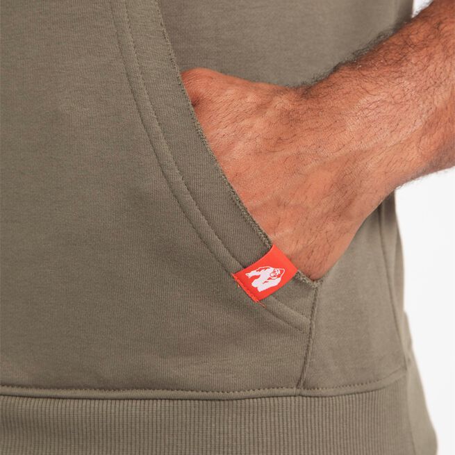 Marshall Sleeveless Hoodie, Army Green