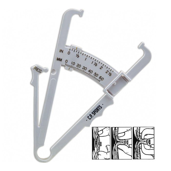 Fat Caliper Kroppsfettm&aring;ler Hvit