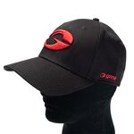 Gasp Baseball Cap, Black/Red