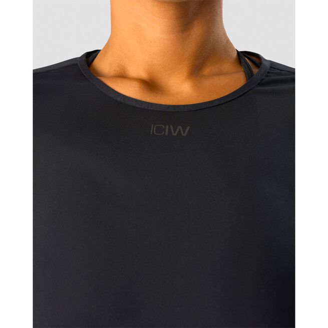 Charge Cropped Mid Sleeve Wmn, Black