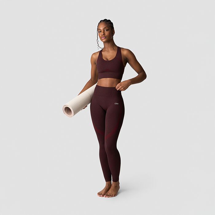 Soft Seamless Tights, Burgundy Melange