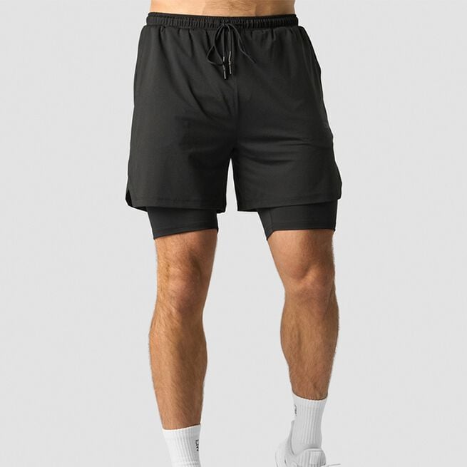 ICANIWILL Stride 2-in-1 Shorts, Black