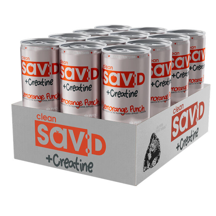 12 x Clean sav:D + Creatine 330 ml Lemorange Punch