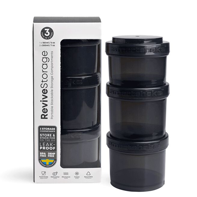 Revive Storage 3-pakk Svart 1x150 ml 2x200 ml