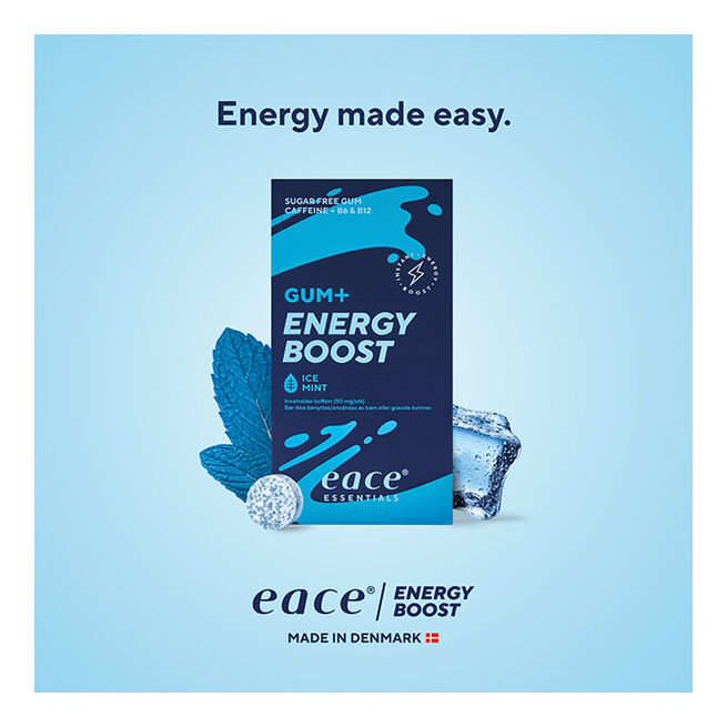 Tyggegummi Gum + Energy Boost, 10 stk. Eace