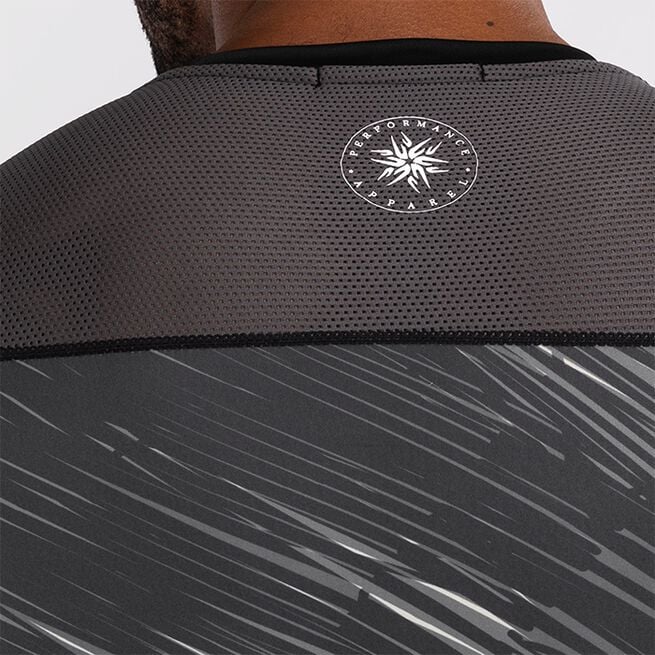 Rapid Rashguard Langermet Svart Grå Hvit