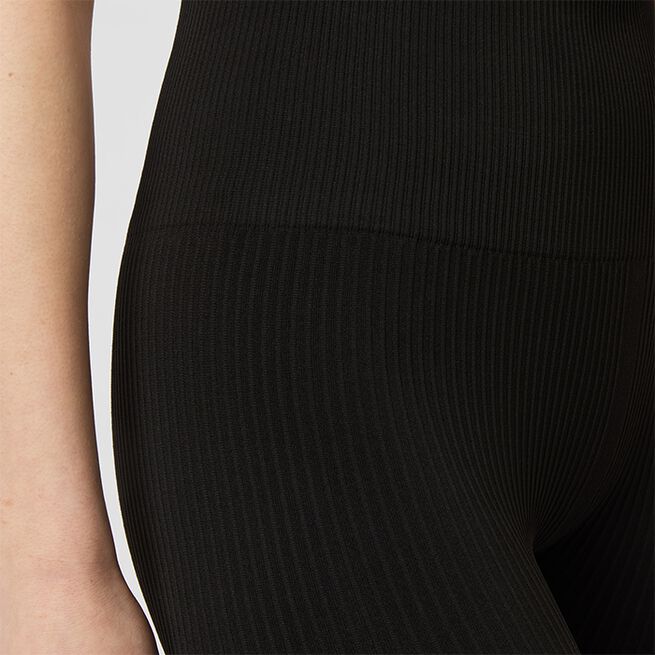 Seamless Ribbed Bukser Svart