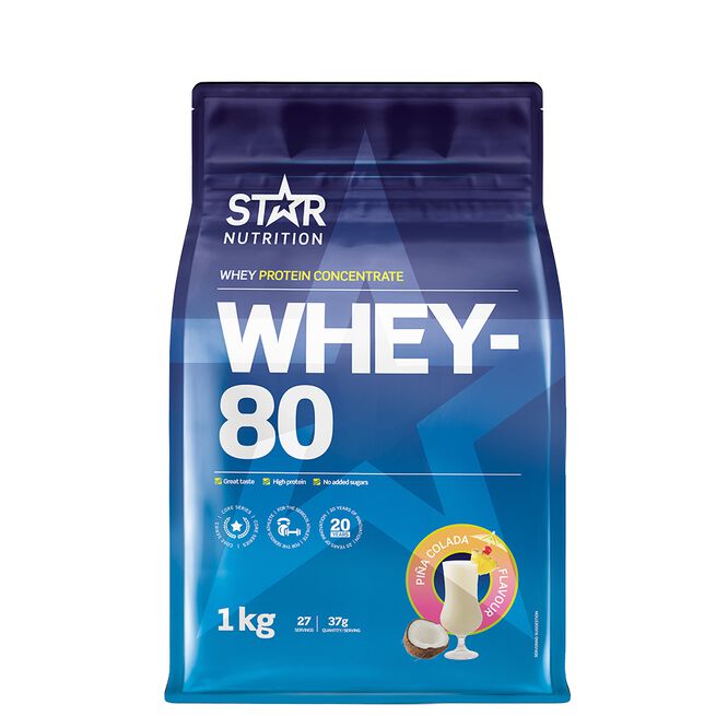 Whey-80 Myseprotein 1 kg Piña Colada