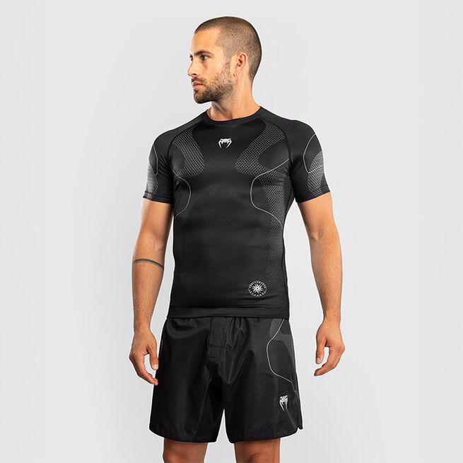 Nexus Rashguard Kort Erme Svart Sølv