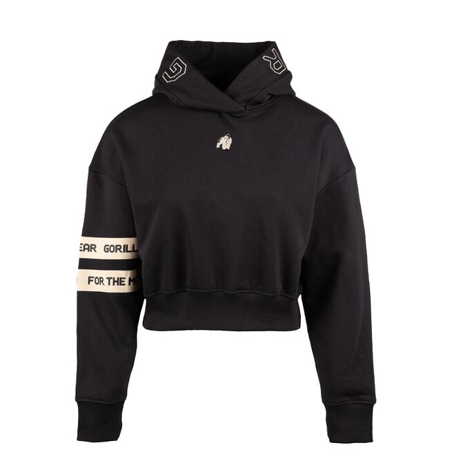 Tracey Cropped Hoodie, Black