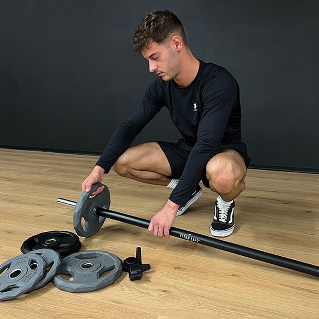 Pumpesett Vektstang og Vektskiver 17,5 kg